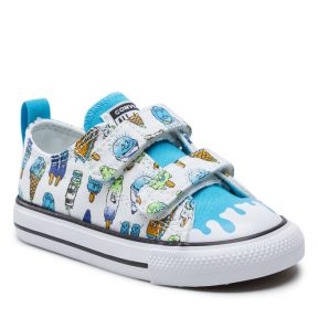 Sneakers Converse Ctas 2V Ox A01209C White/Baltic Blue/Lime Rave